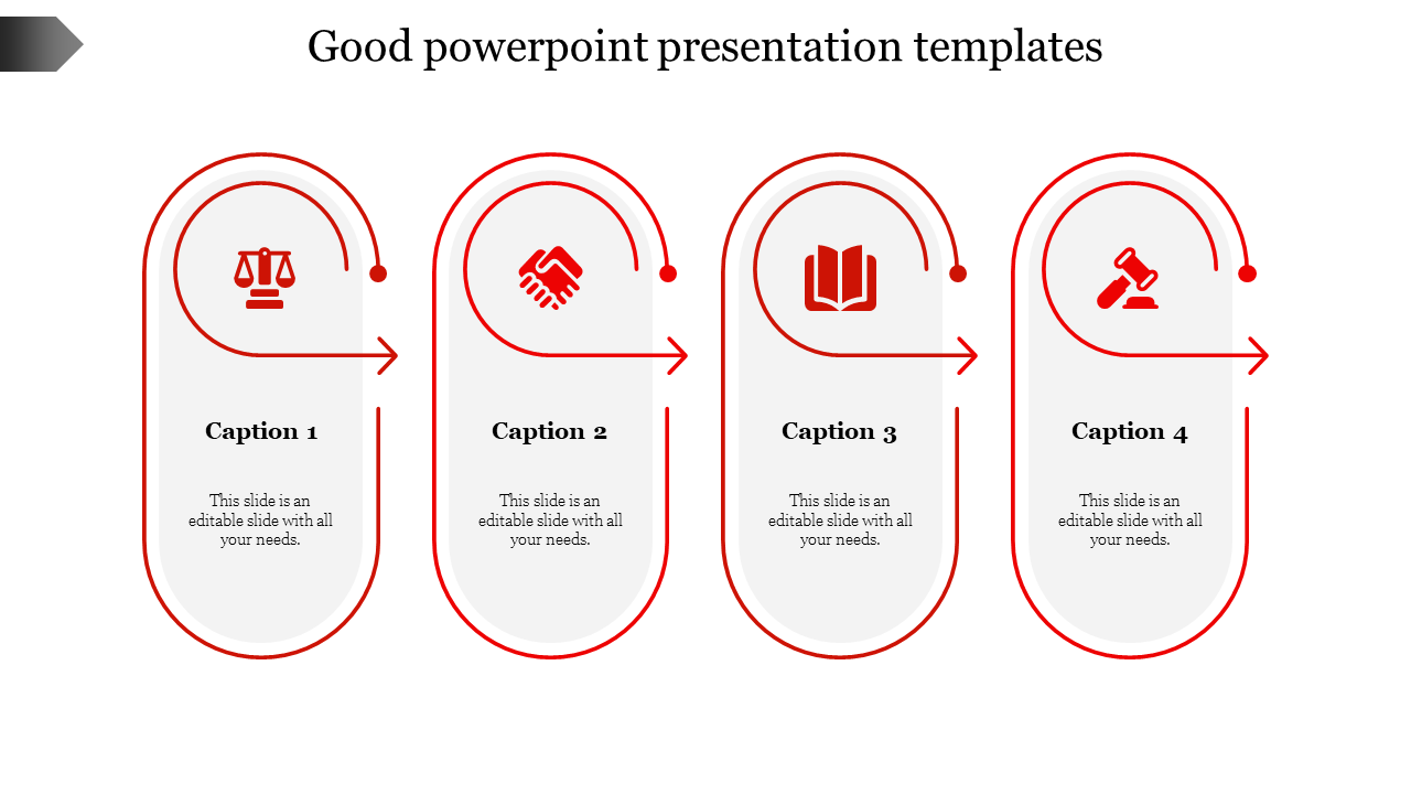 Free - Good PowerPoint Presentation Templates-Four Node